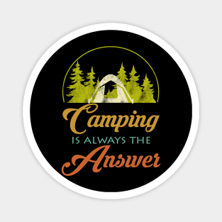 Camping Quote Retro Magnet